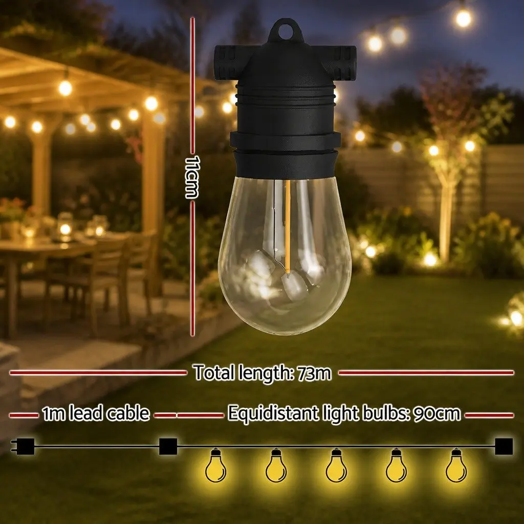 73m Festoon Lights for Home and Gatherings