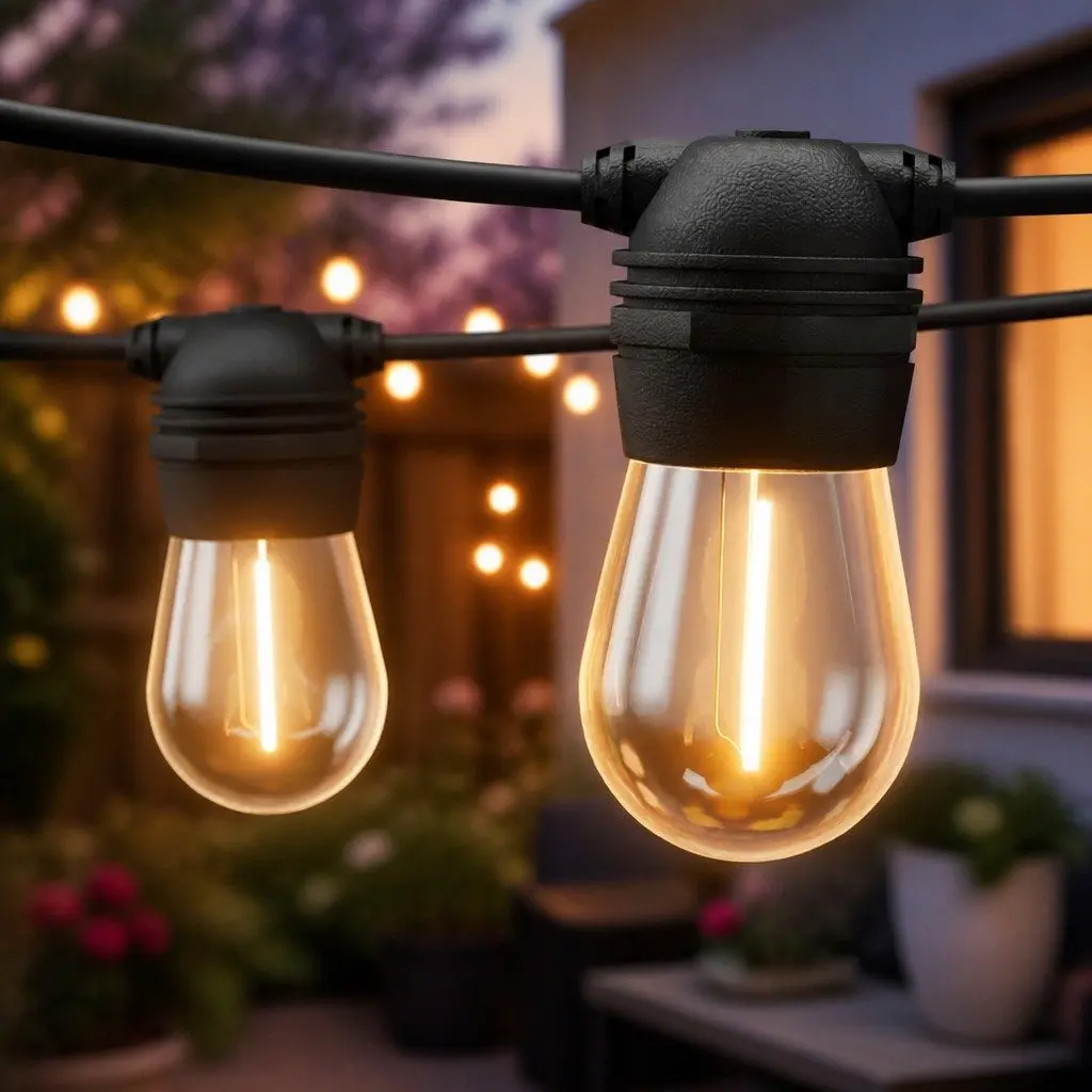 Solar Festoon Lights 95m Outdoor LED String Light Warm White Christmas Party