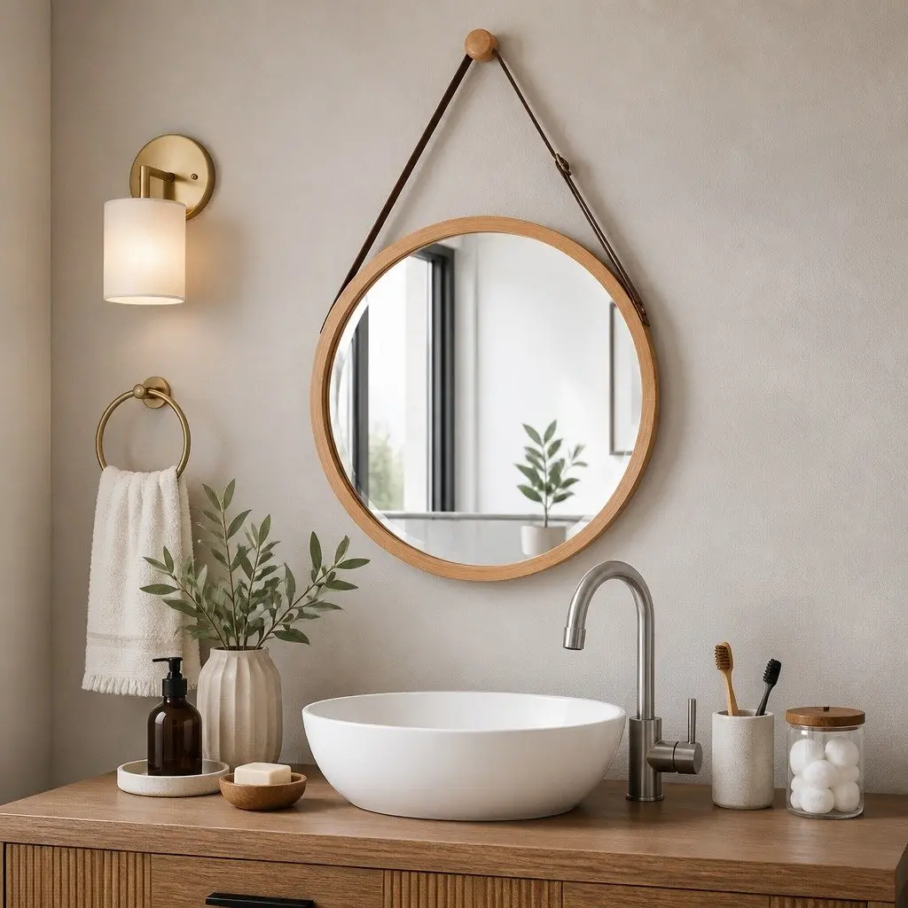45cm Round Mirror for Home Spaces