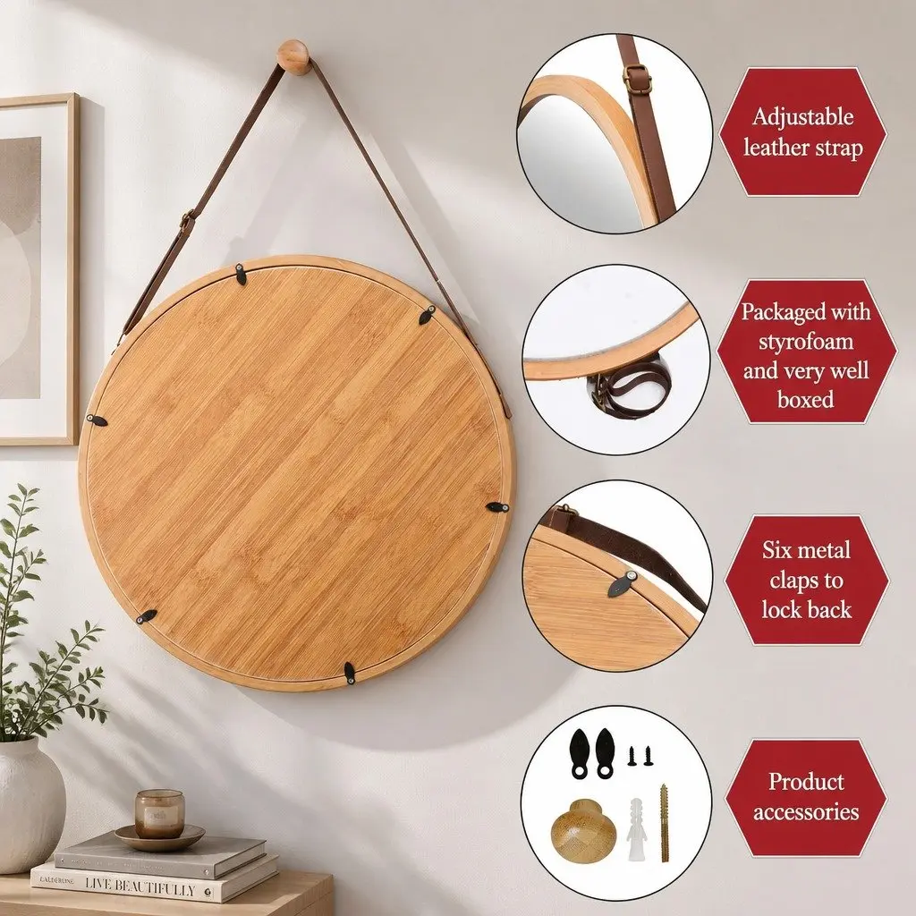 45cm Round Mirror for Home Spaces