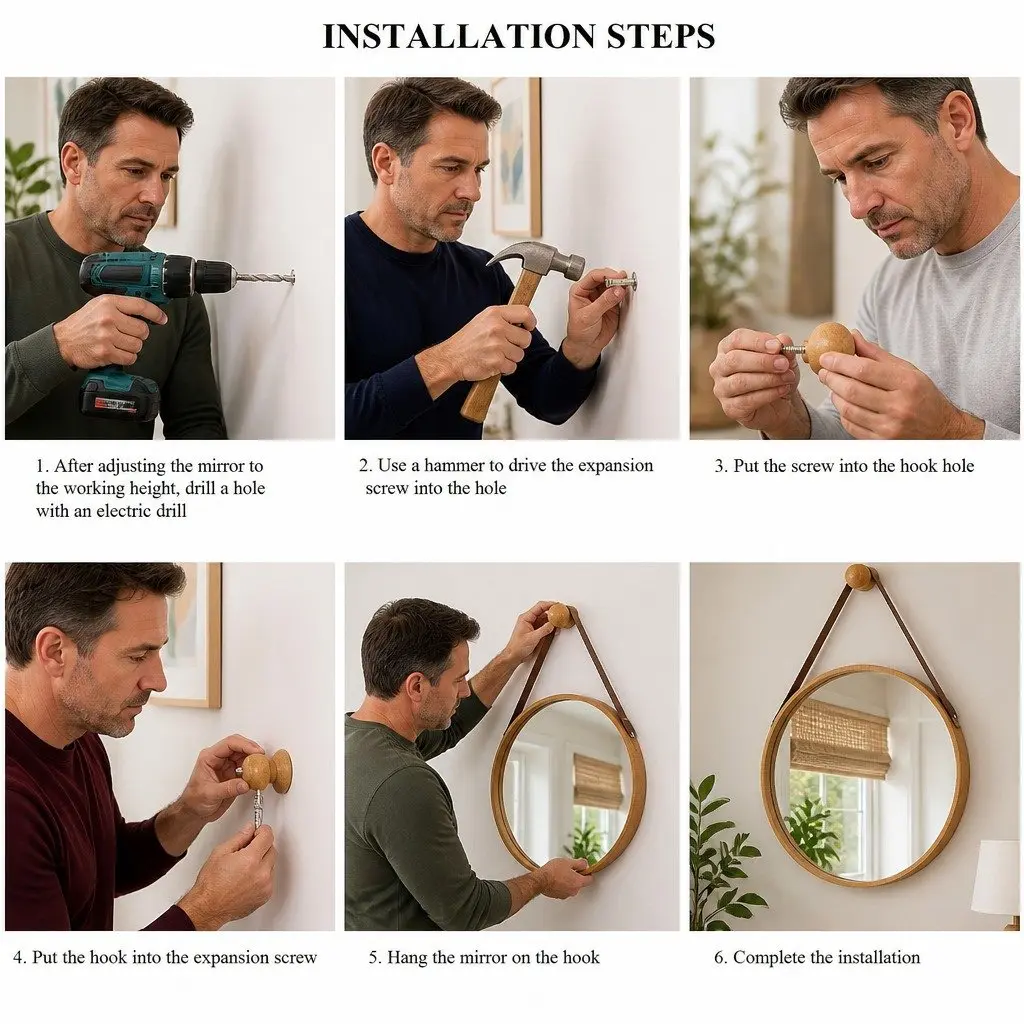 45cm Round Mirror for Home Spaces