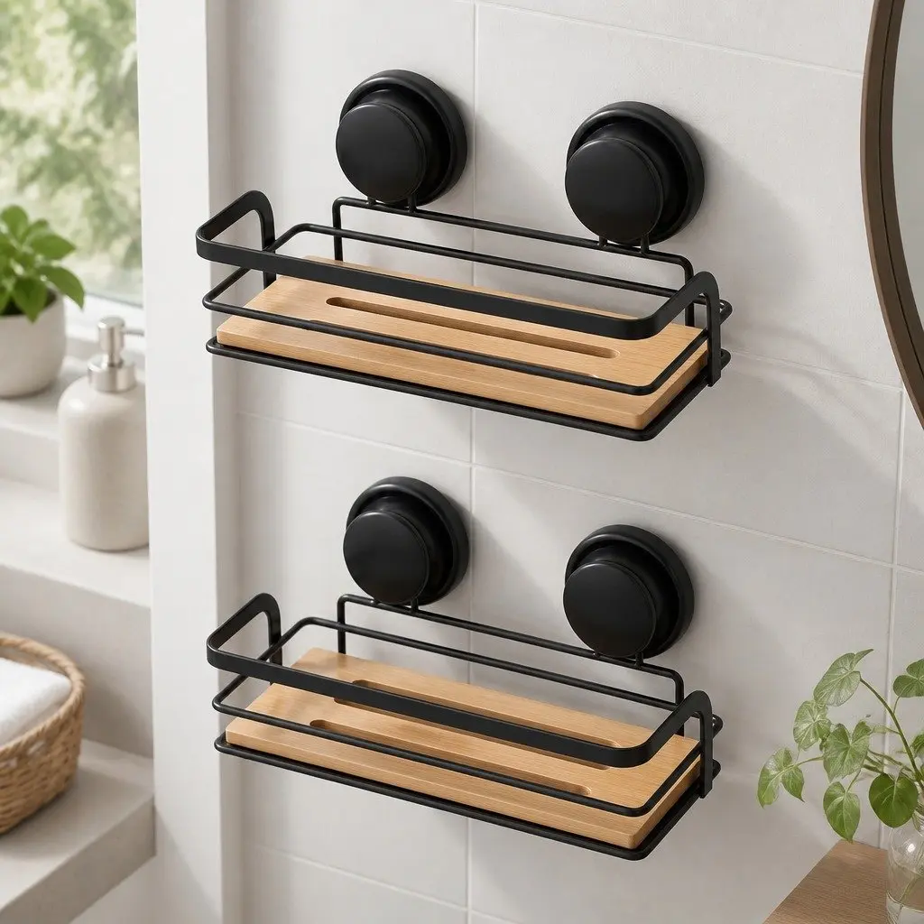 2-Tier Corner Shower Caddy for Home Use