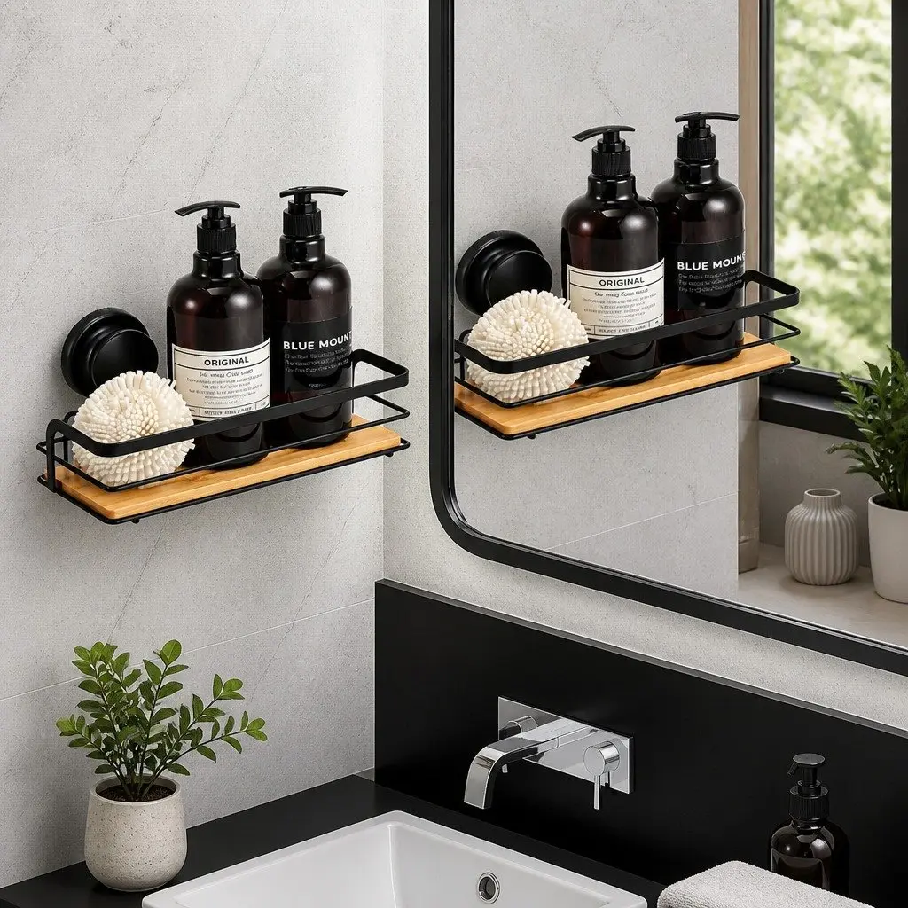 2-Tier Corner Shower Caddy for Home Use