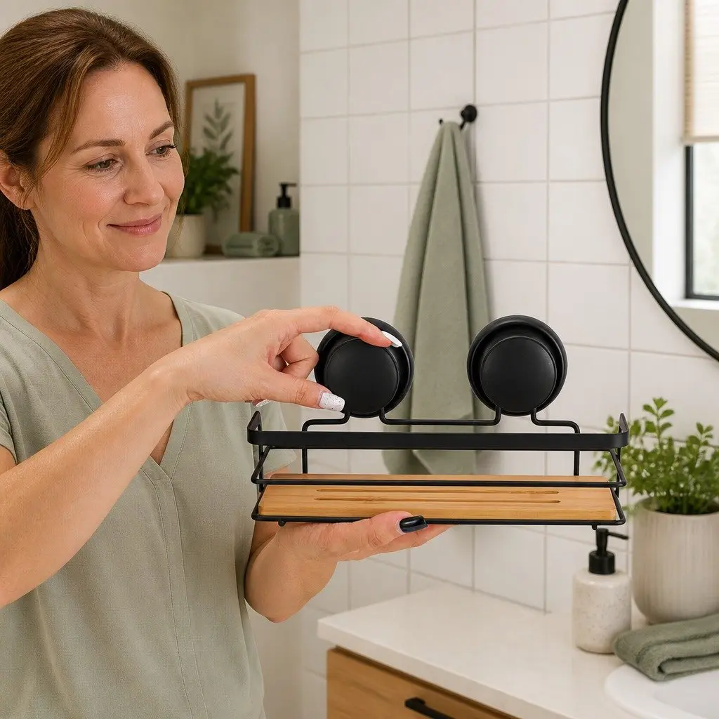 2-Tier Corner Shower Caddy for Home Use