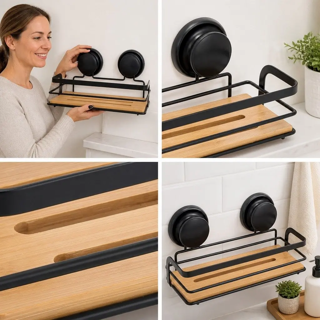 2-Tier Corner Shower Caddy for Home Use