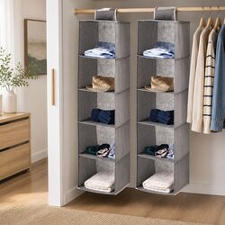 Versatile 5-Tier Organizer for Efficient Closet Use