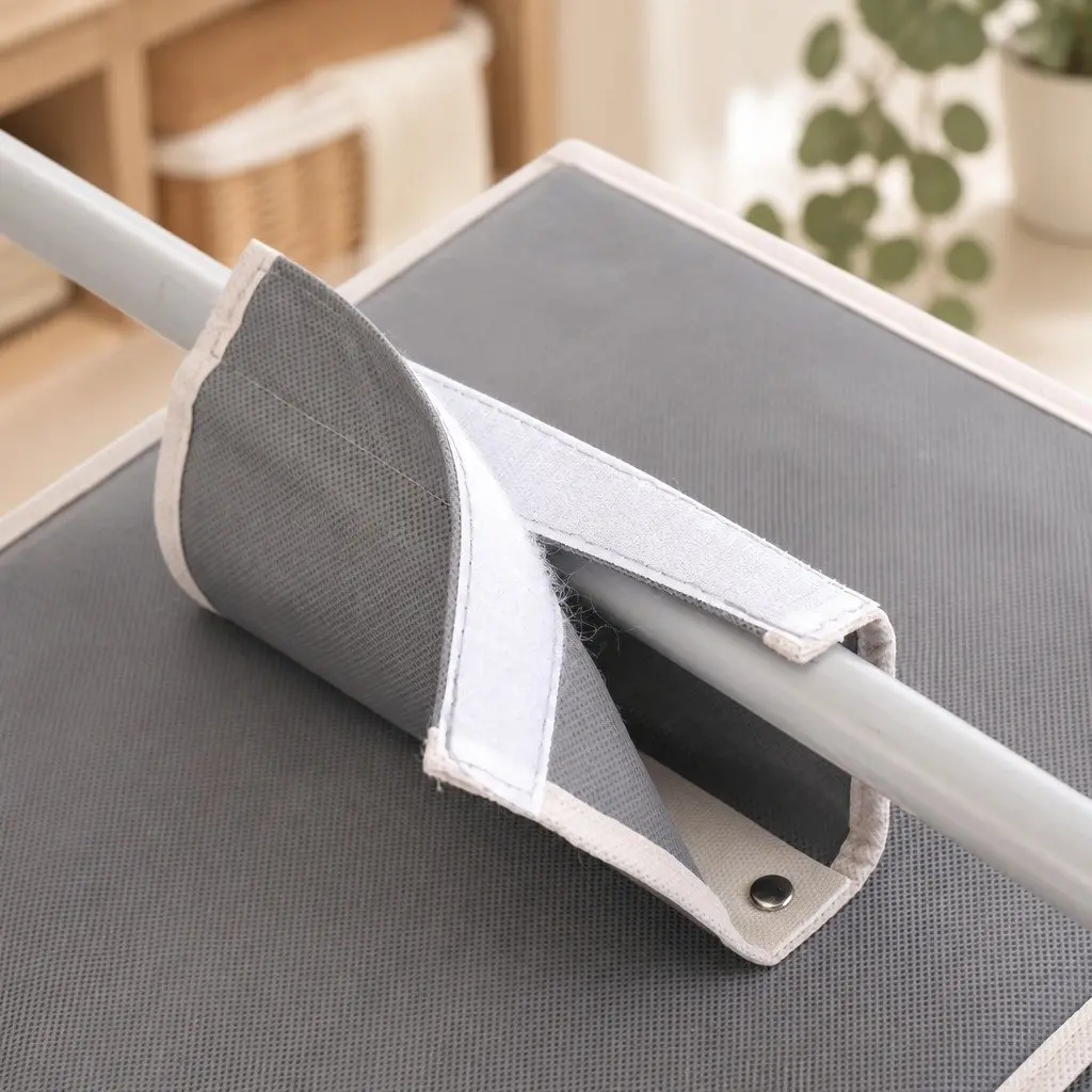 Hanging Closet Organizer 5-Tier Shelf Storage Clothes Foldable Grey 2 Pack