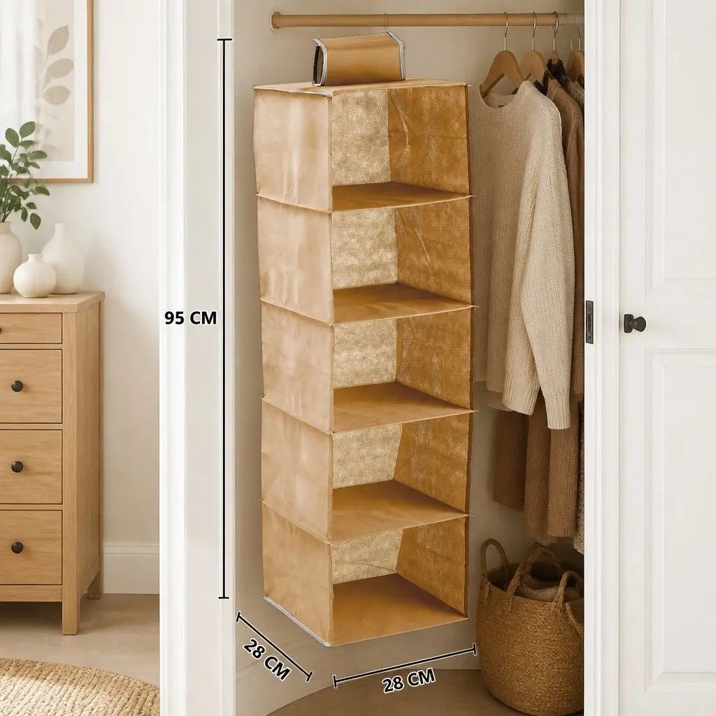 5-Tier Organizer for Closet and Home Use