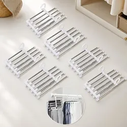 Practical 6-Pack Adjustable Pants Hangers for Home Use