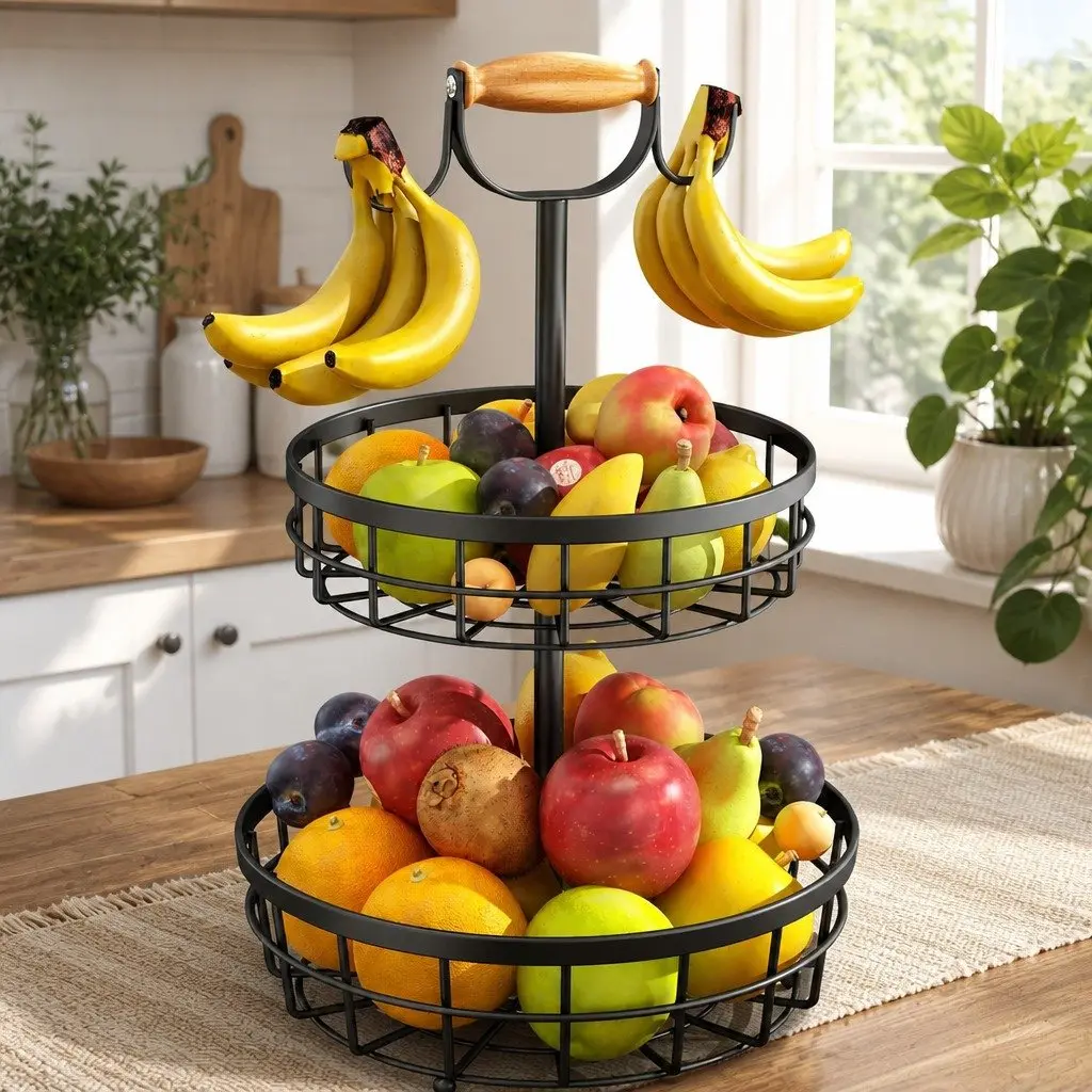 2-Tier Fruit Storage for Kitchen Organization