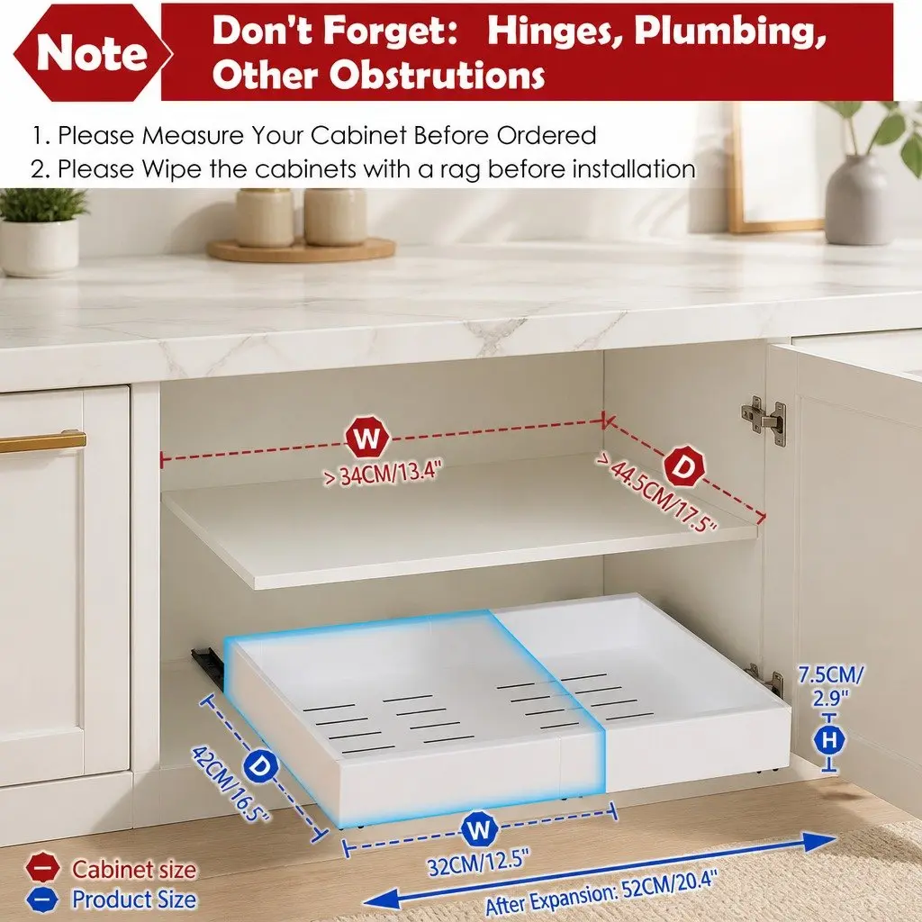 Pull-Out Organizer for Kitchen and Pantry Use