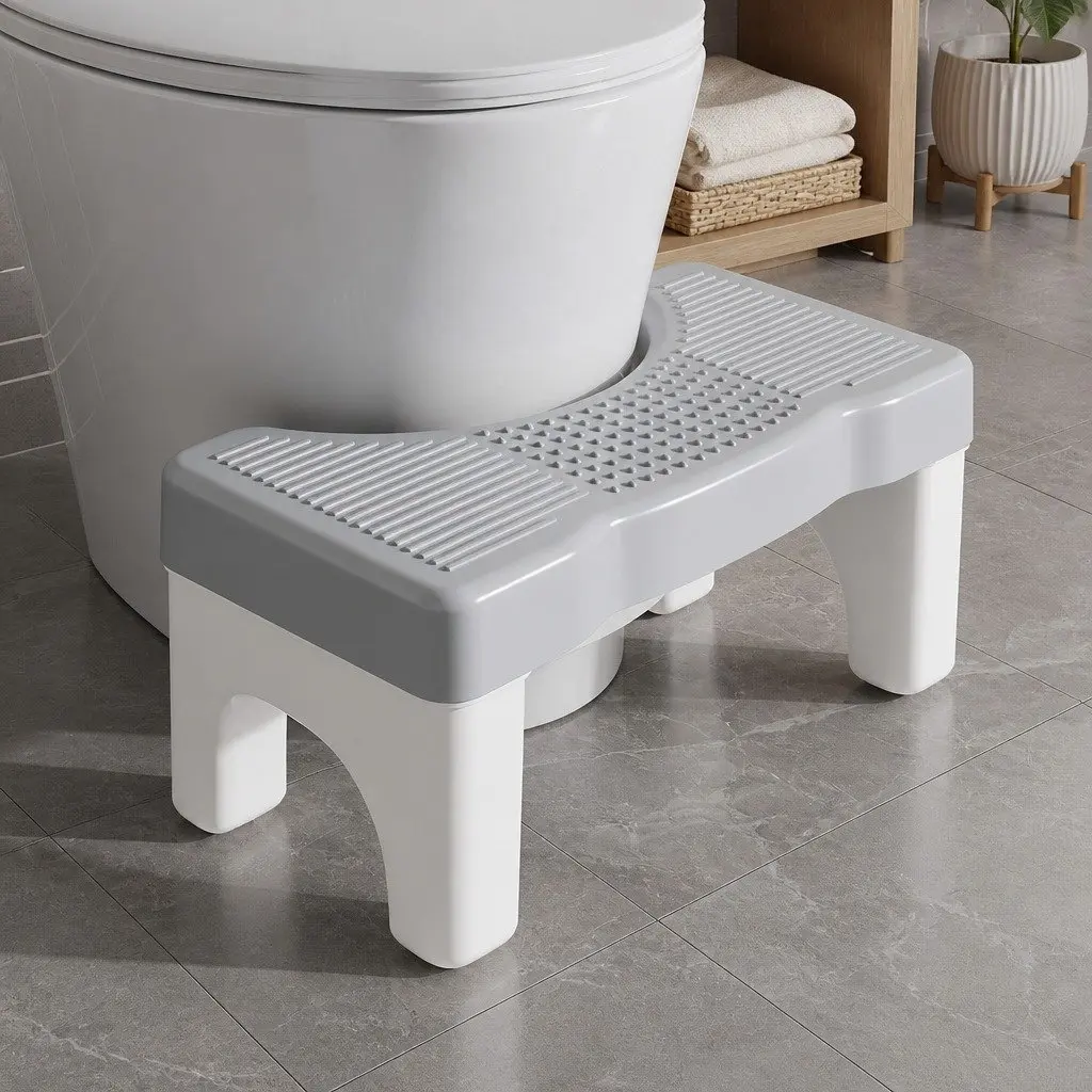 Toilet Squat Poop Stool for Adults Kids Bathroom Anti Slip Portable Easy Pooping