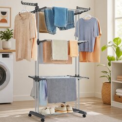 Practical 4-Tier Clothes Drying Rack for Everyday Use