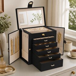 Functional 6-Drawer Jewelry Box for Everyday Use