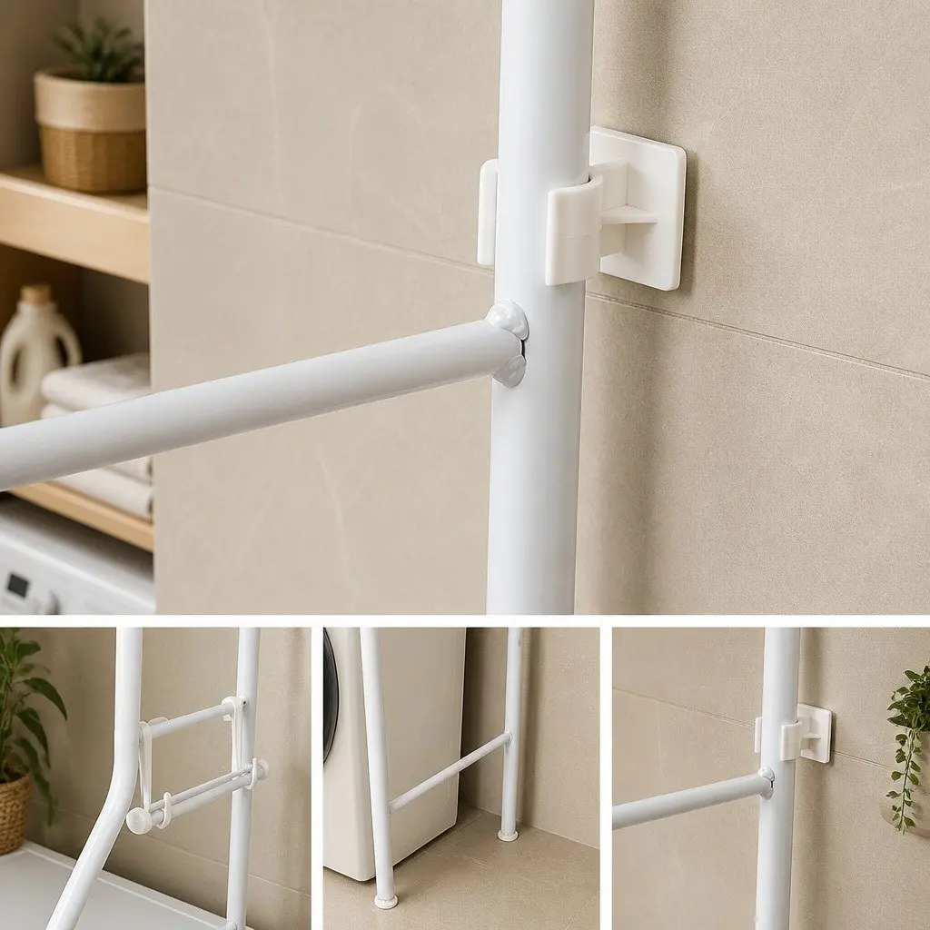 3-Tier Metal Over Washing Machine Storage Rack Organizer Shelf for Laundry Room Bathroom