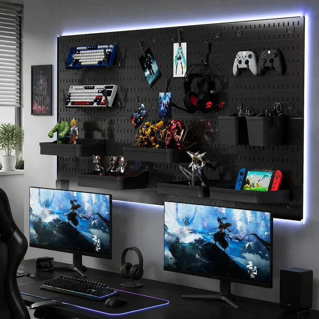 Pegboard Organizer for Various Home Spaces