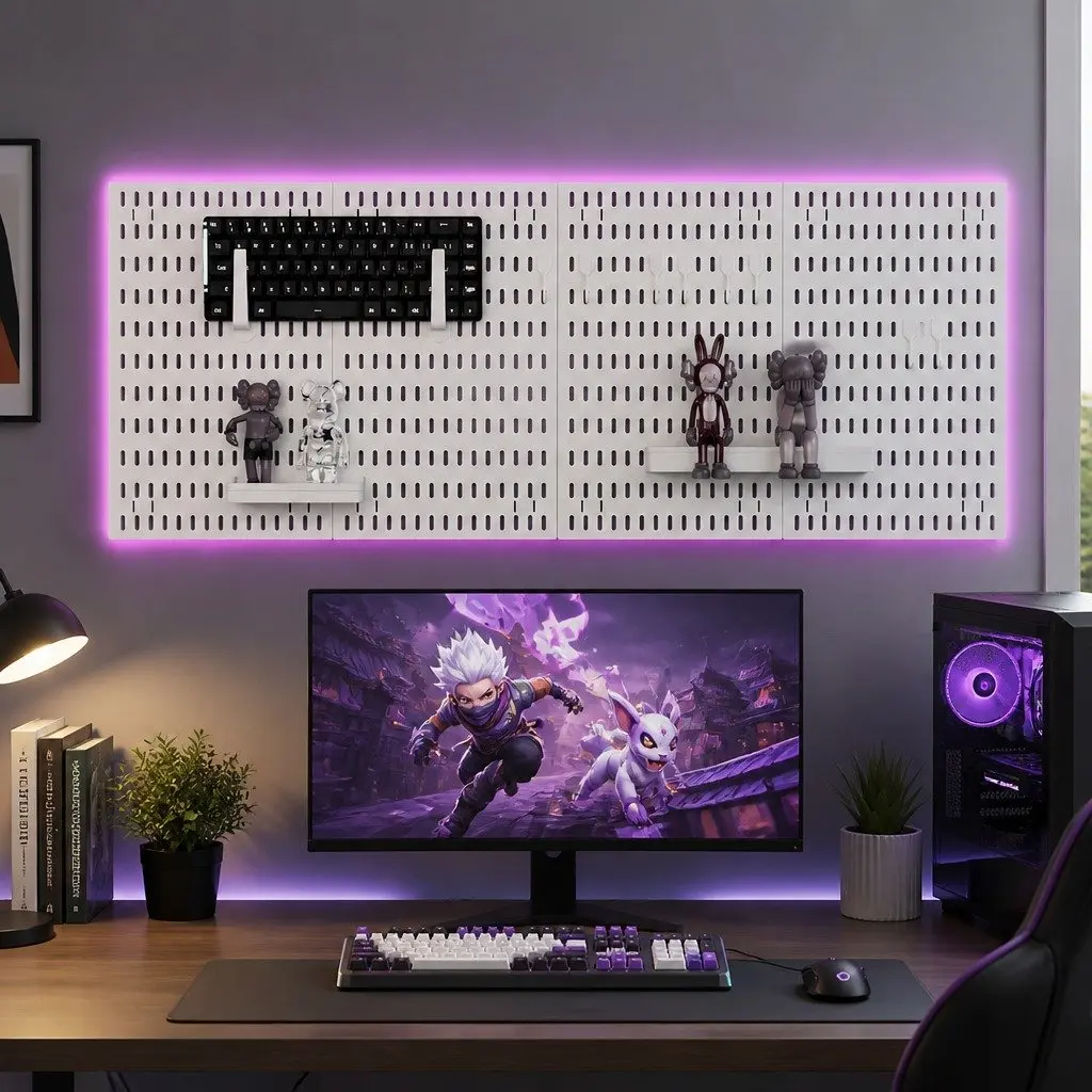 Pegboard Organizer for Gaming and Craft Storage