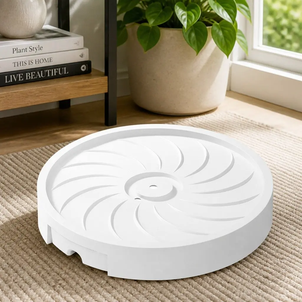 Plant Stand Caddy High Strength Polypropylene 26cm with Hidden Swivel Wheels for Indoor Pots