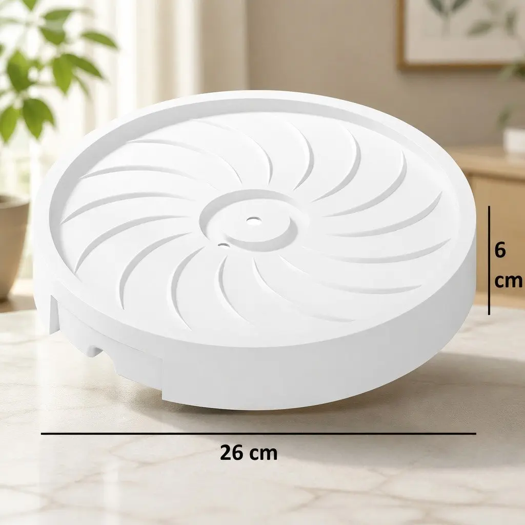 Rolling Plant Stand Set Polypropylene 26cm Pot Trolley with 360° Wheels Indoor Planter Caddy 2 Piece