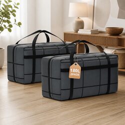 Extra Large Storage Bags 180L 2-Pack for Everyday Use