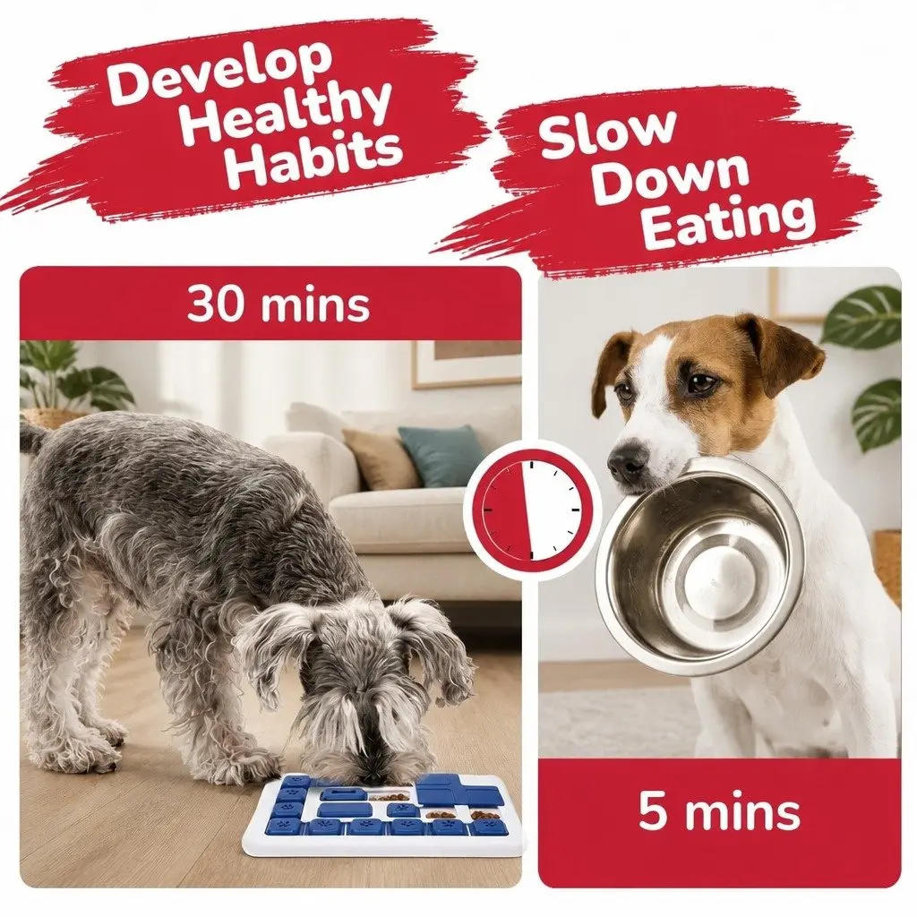 Interactive Dog Puzzle Toy Slow Feeder Treat Dispenser ABS Plastic 30 x 20 x 3 cm