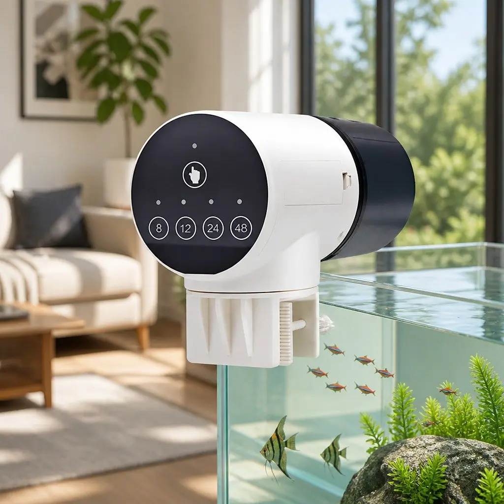 Automatic Fish Feeder with Timer Rechargeable Aquarium Tank Moistureproof