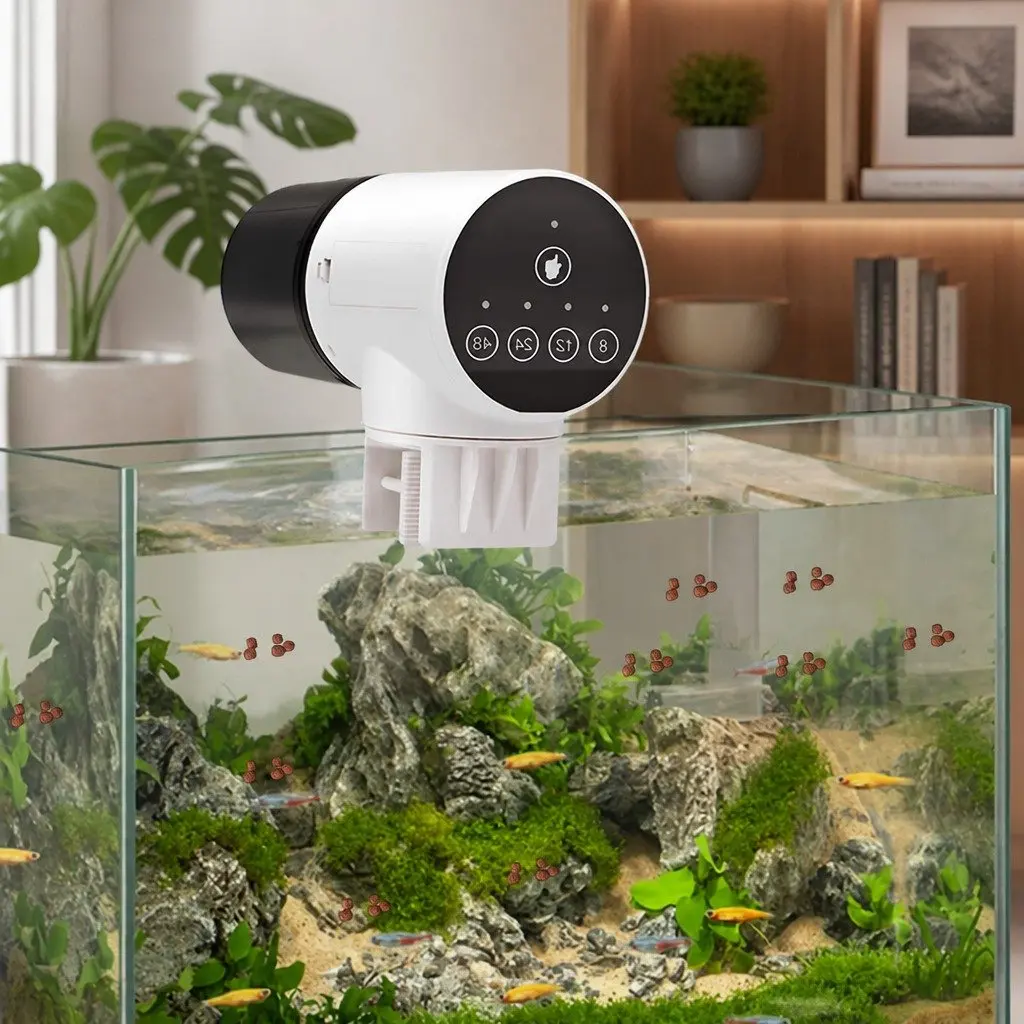 Automatic Fish Feeder with Timer Rechargeable Aquarium Tank Moistureproof