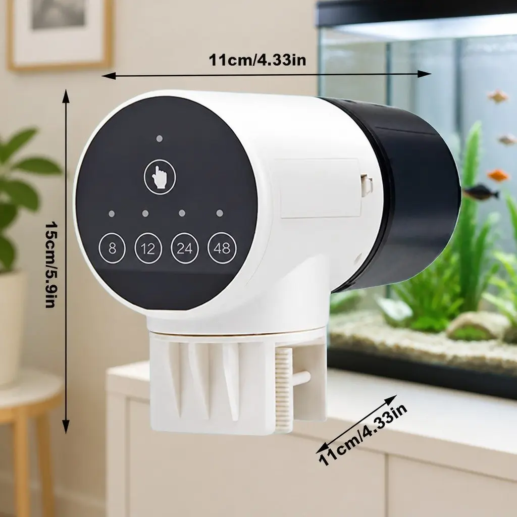 Automatic Fish Feeder with Timer Rechargeable Aquarium Tank Moistureproof