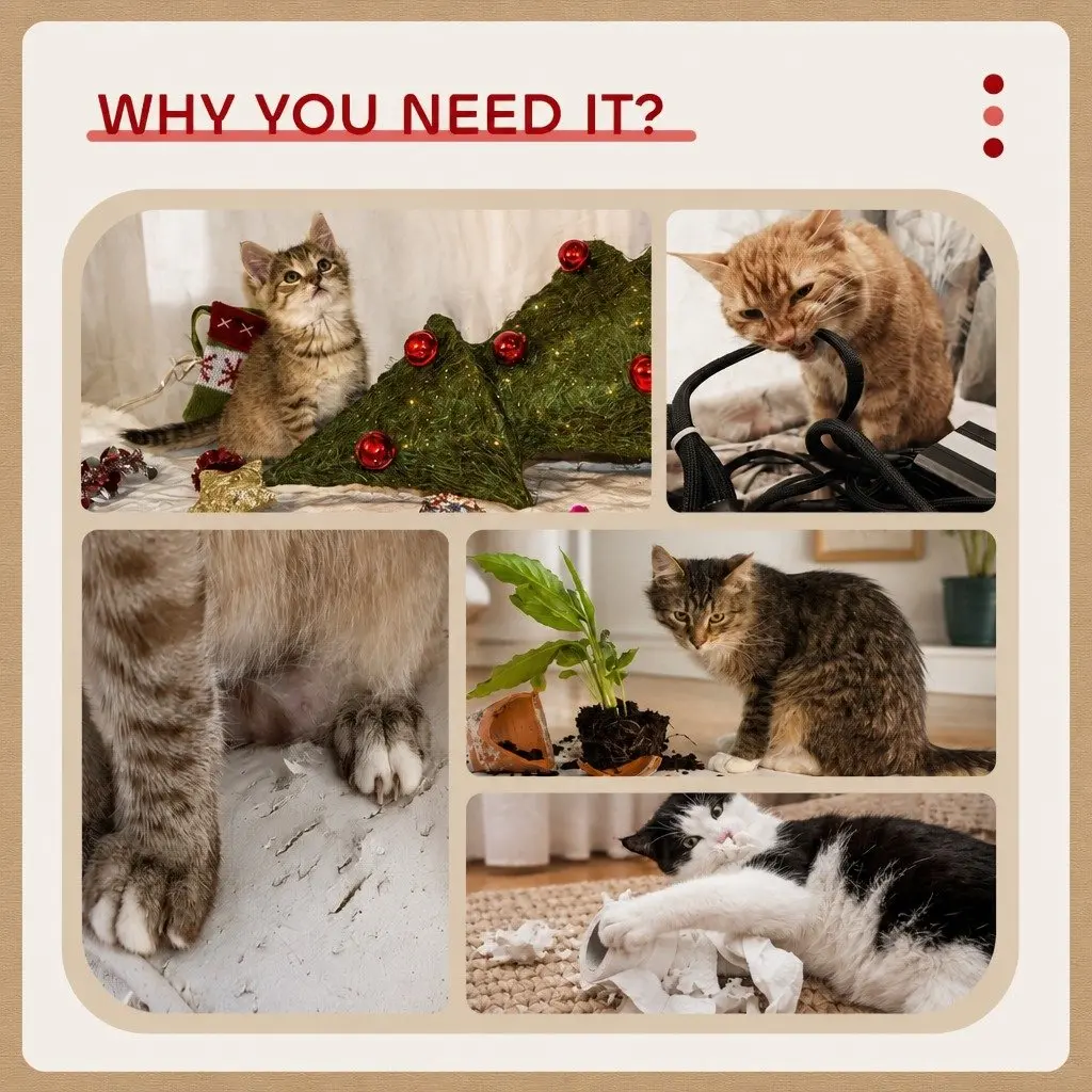 Cat Tree Plush 134cm Beige Multi-Level with Hammock Perch Sisal Scratching Posts for Indoor Cats