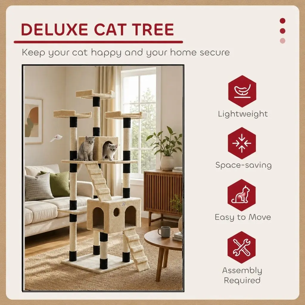 180cm Cat Tree Tower for Active Cats