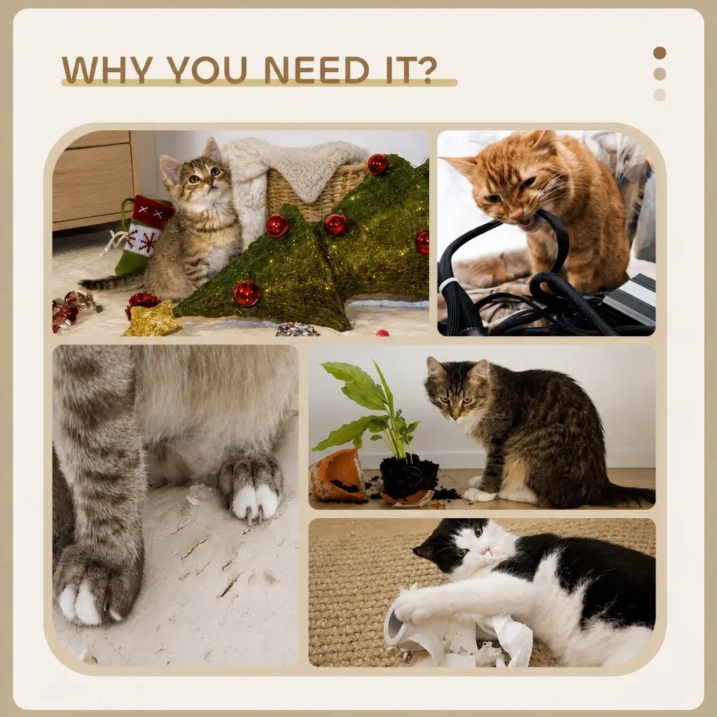 Cat Tree Tower Plush 180cm Beige Multi-Level Indoor Cats Dual Condos Sisal Scratching Posts