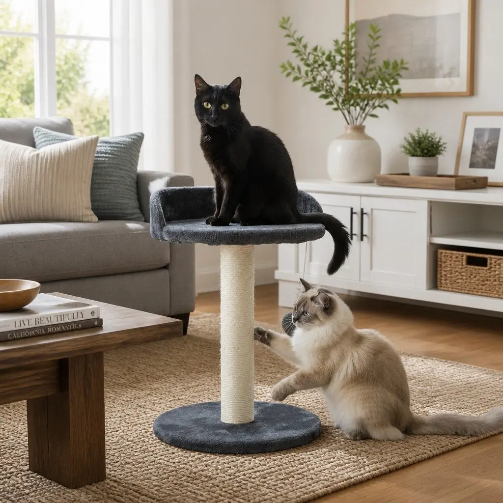 Cat Tree Tower for Small Spaces and Playtime
