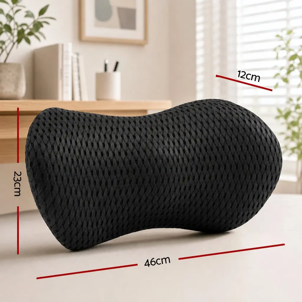 Lumbar Support Pillow Ergonomic Memory Foam Office Chair Car Seat Back Cushion