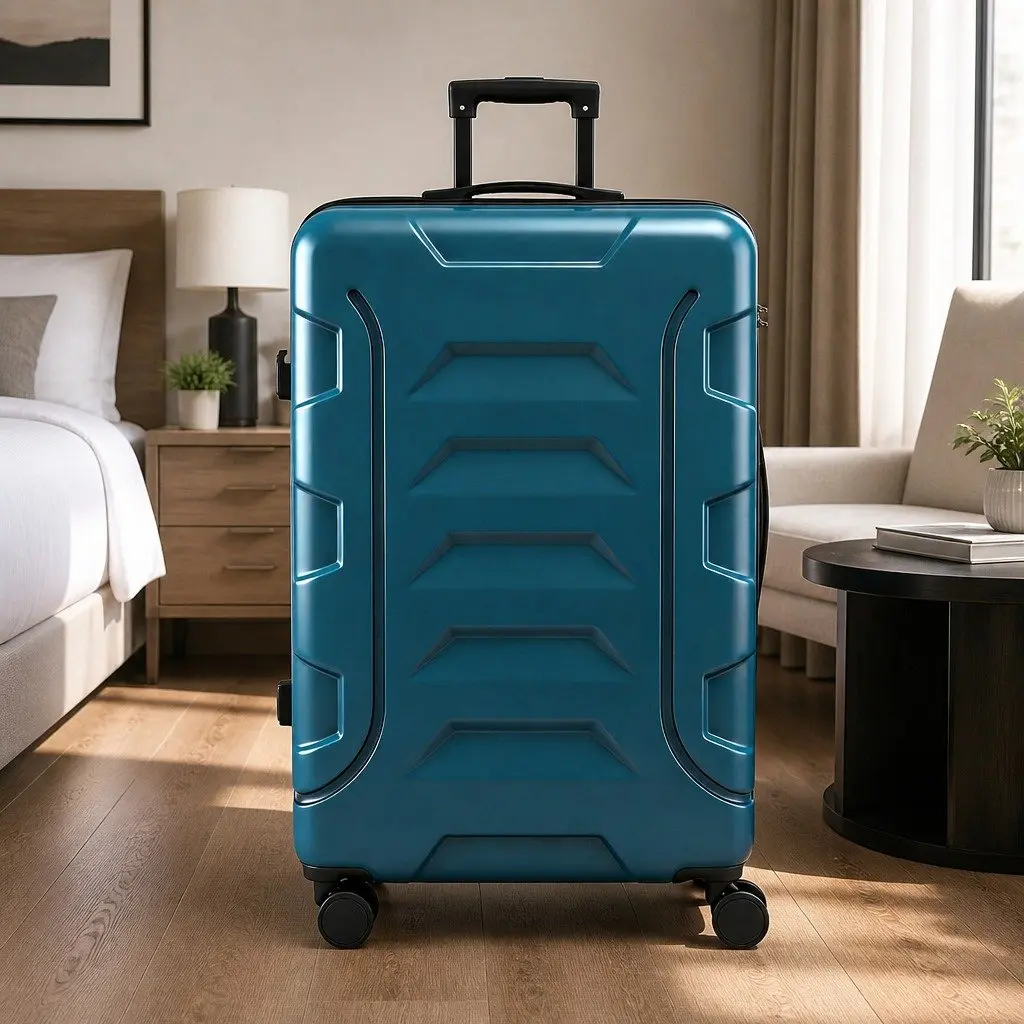 28" Hard Case Luggage Suitcase Lightweight Teal
