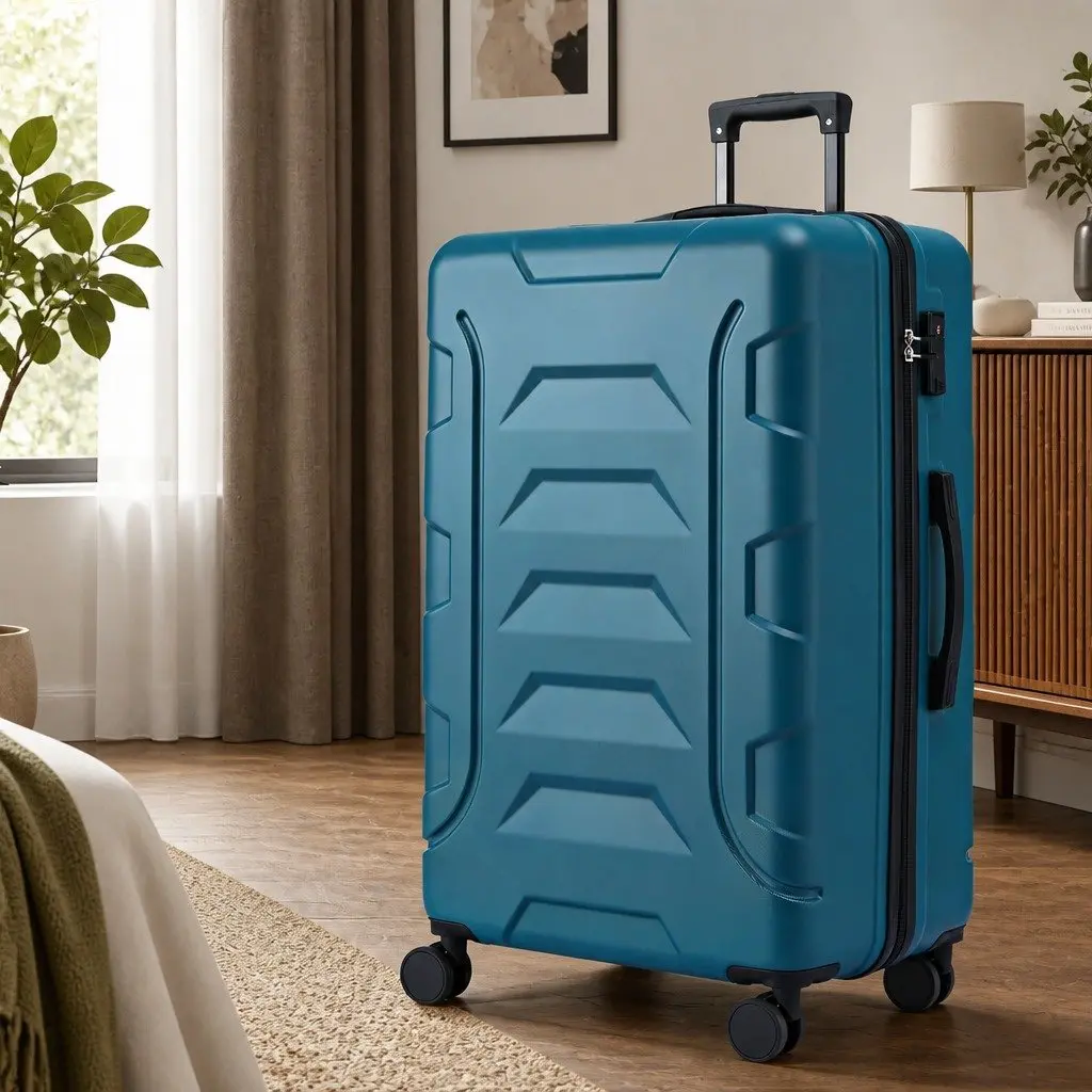 28" Hard Case Luggage Suitcase Lightweight Teal