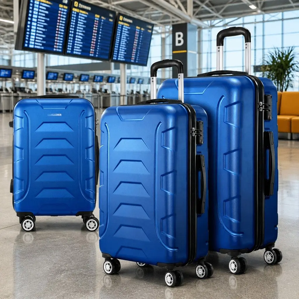 Luggage Set 3 Piece 20 24 28 Inch Hard Shell Suitcase TSA Lock Spinner Wheels