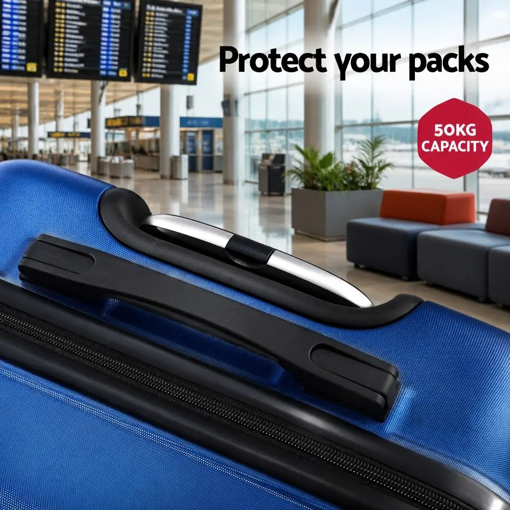 Luggage Set Hard Shell 3 Piece 20 24 28 Inch Blue