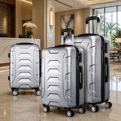 3-Piece Hard Shell Luggage Set 20 24 28 Inch Spinner Carry On Suitcase Travel