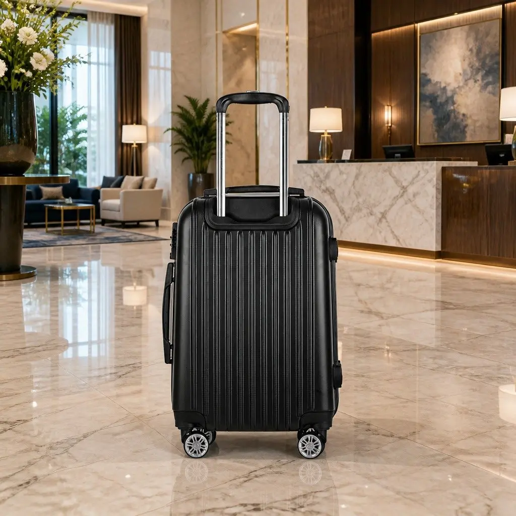 Hard Shell Suitcase 28 Inch ABS Black Spinner Wheels
