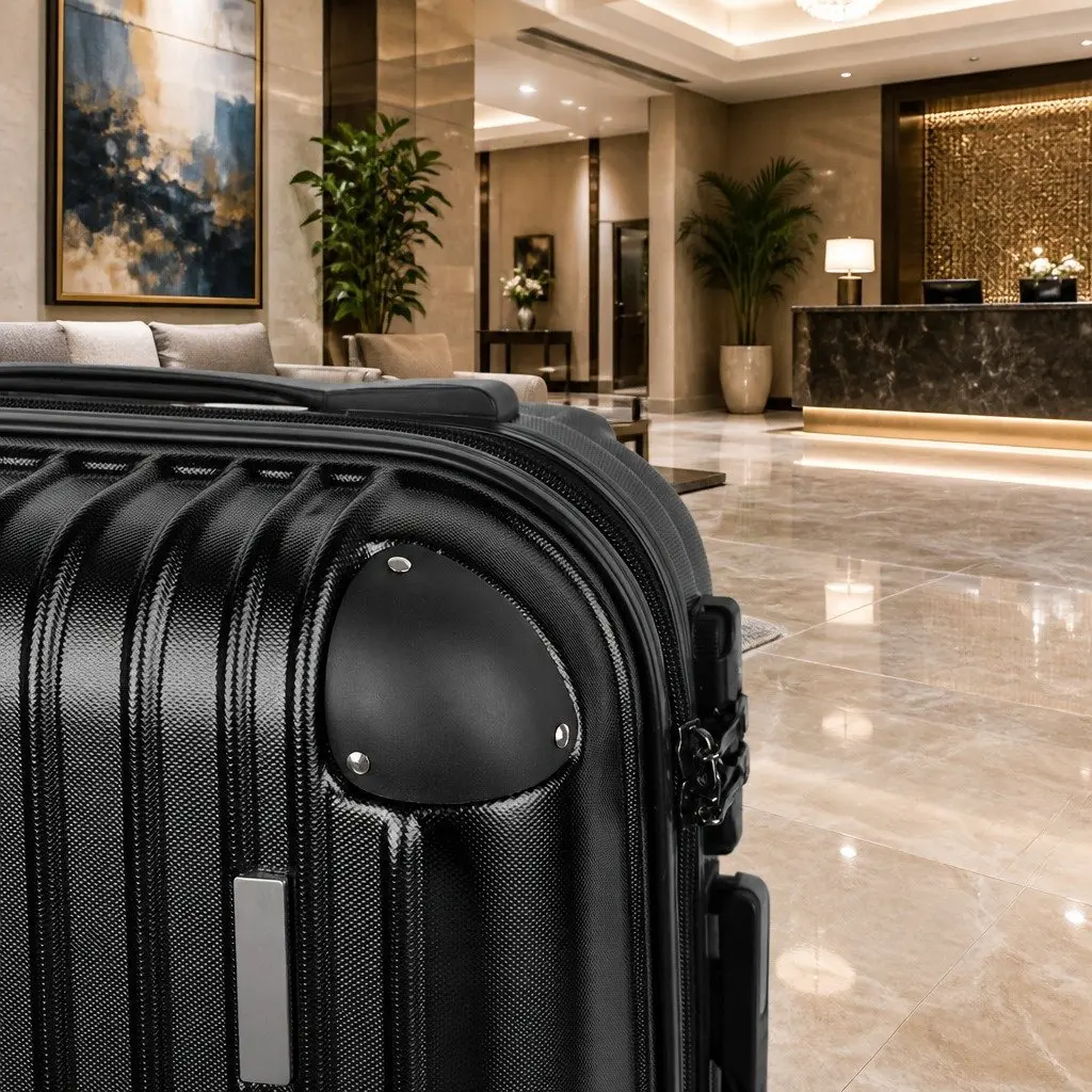 Hard Shell Suitcase 28 Inch ABS Black Spinner Wheels