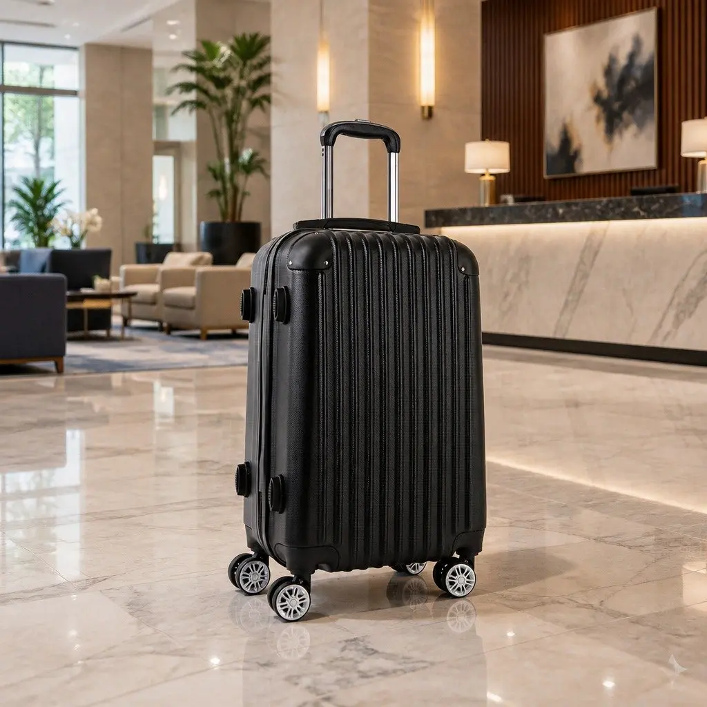 Hard Shell Suitcase 28 Inch ABS Black Spinner Wheels