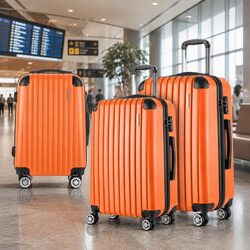 3-Piece Hard Shell Luggage Set 20" 24" 28" Spinner Carry On Travel Suitcase