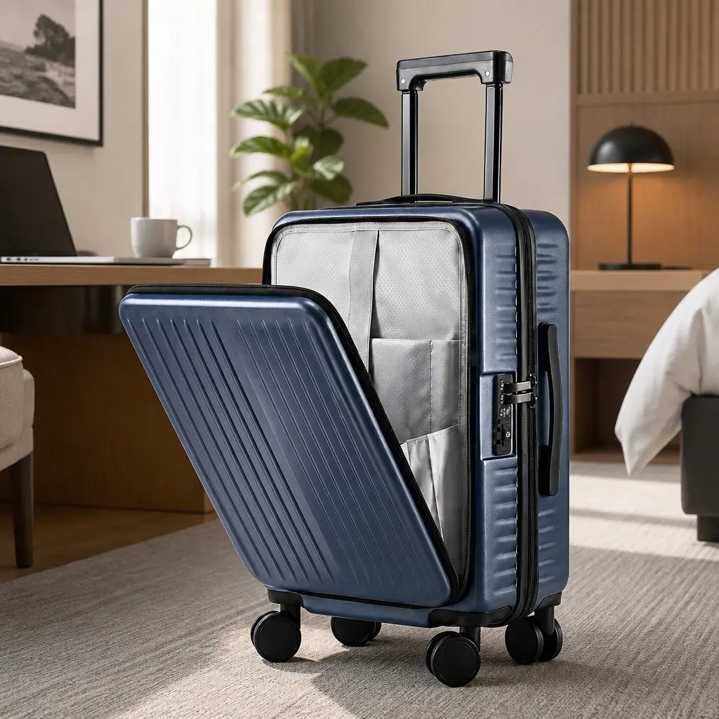 20" Navy Carry-On Suitcase for Travel