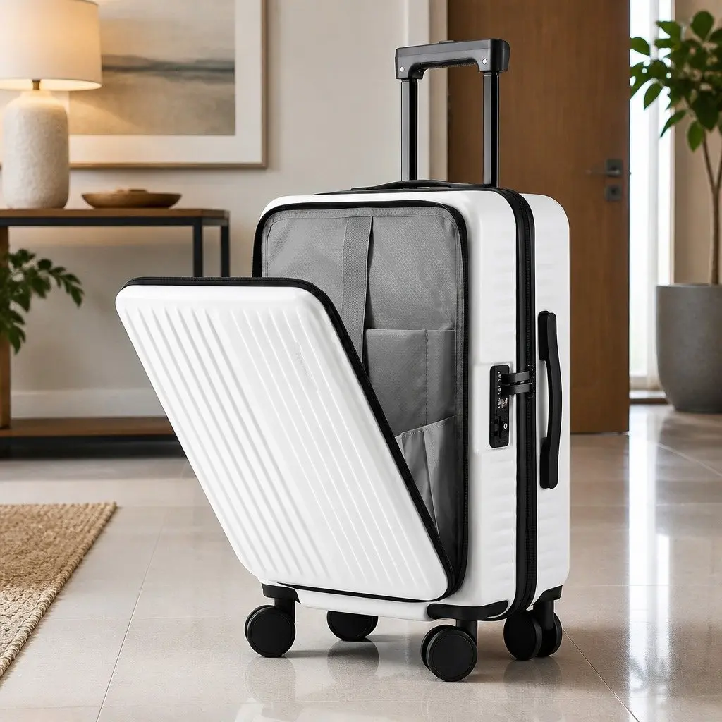 20" Luggage with Dual Locks and Spinner Wheels