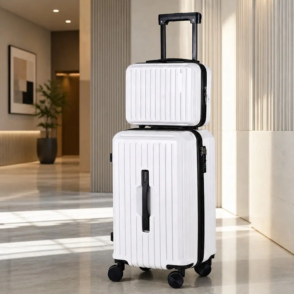 Suitcase Set Hard-Shell 2 Piece 12" 20" White