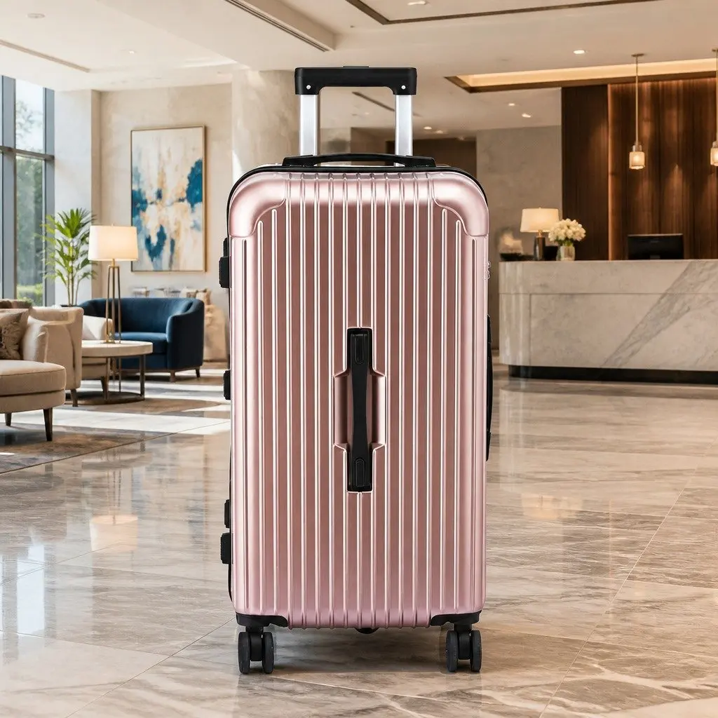 Trunk Luggage 28" Suitcase Travel Case 5 Wheels Type-C USB Port TSA Lock Rose