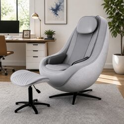 Massage Chair Electric Recliner 3D Roller Grey Home Spa Therapeutic Recline