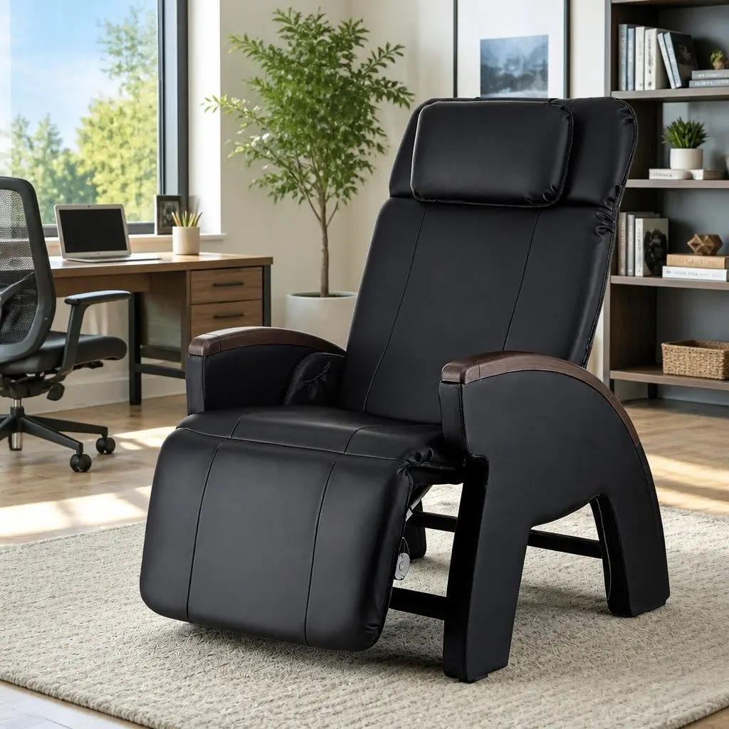 Electric Massage Chair Recliner Zero Gravity Home Massager Black 12 Motors