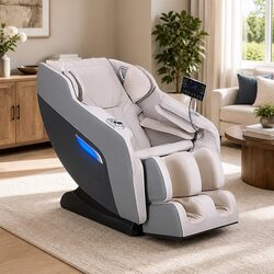 Electric Massage Chair Recliner Grey Full Body Zero Gravity Home Relaxation