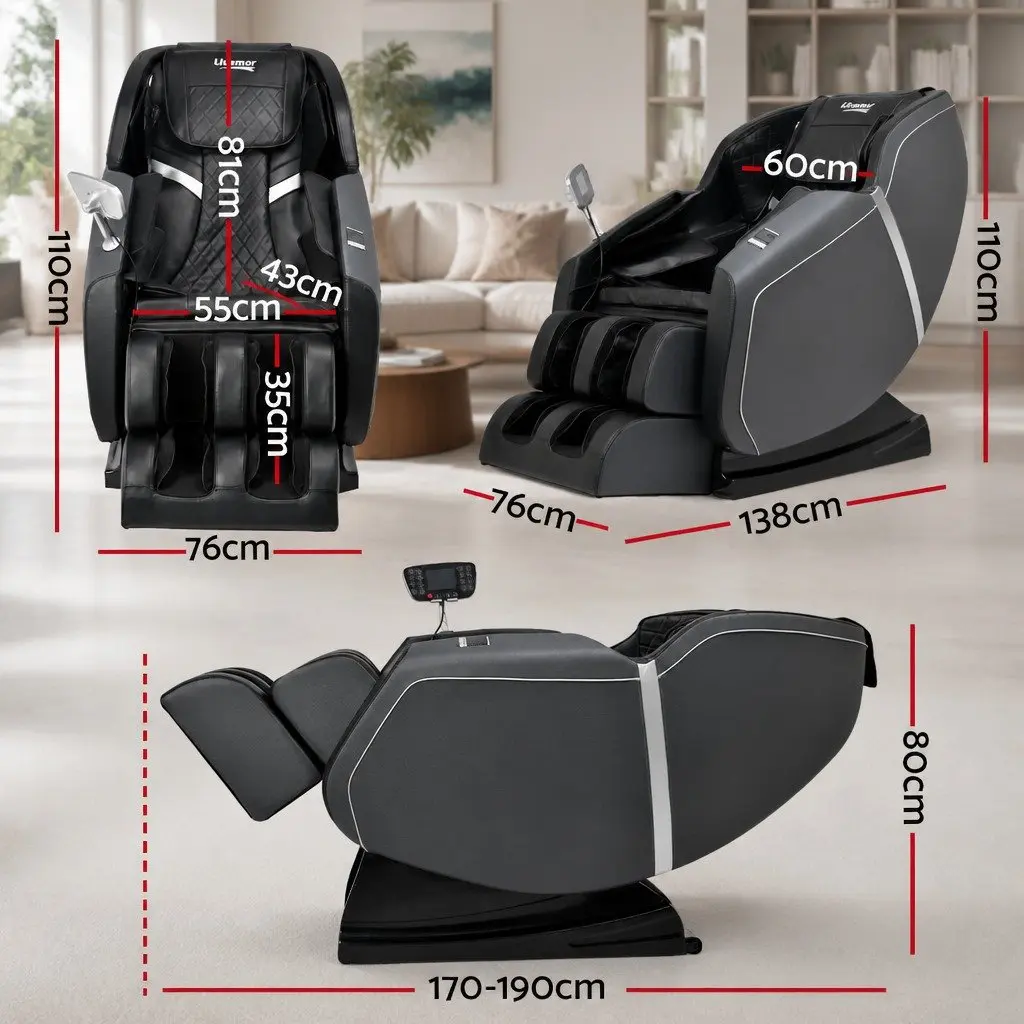 Electric Massage Chair Recliner Full Body Zero Gravity Black